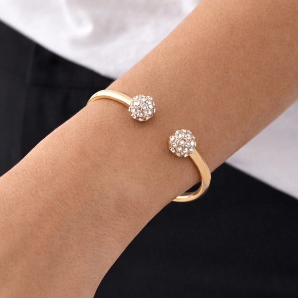 Vince Camuto Gold Cuff Bracelet with Silver Accents
